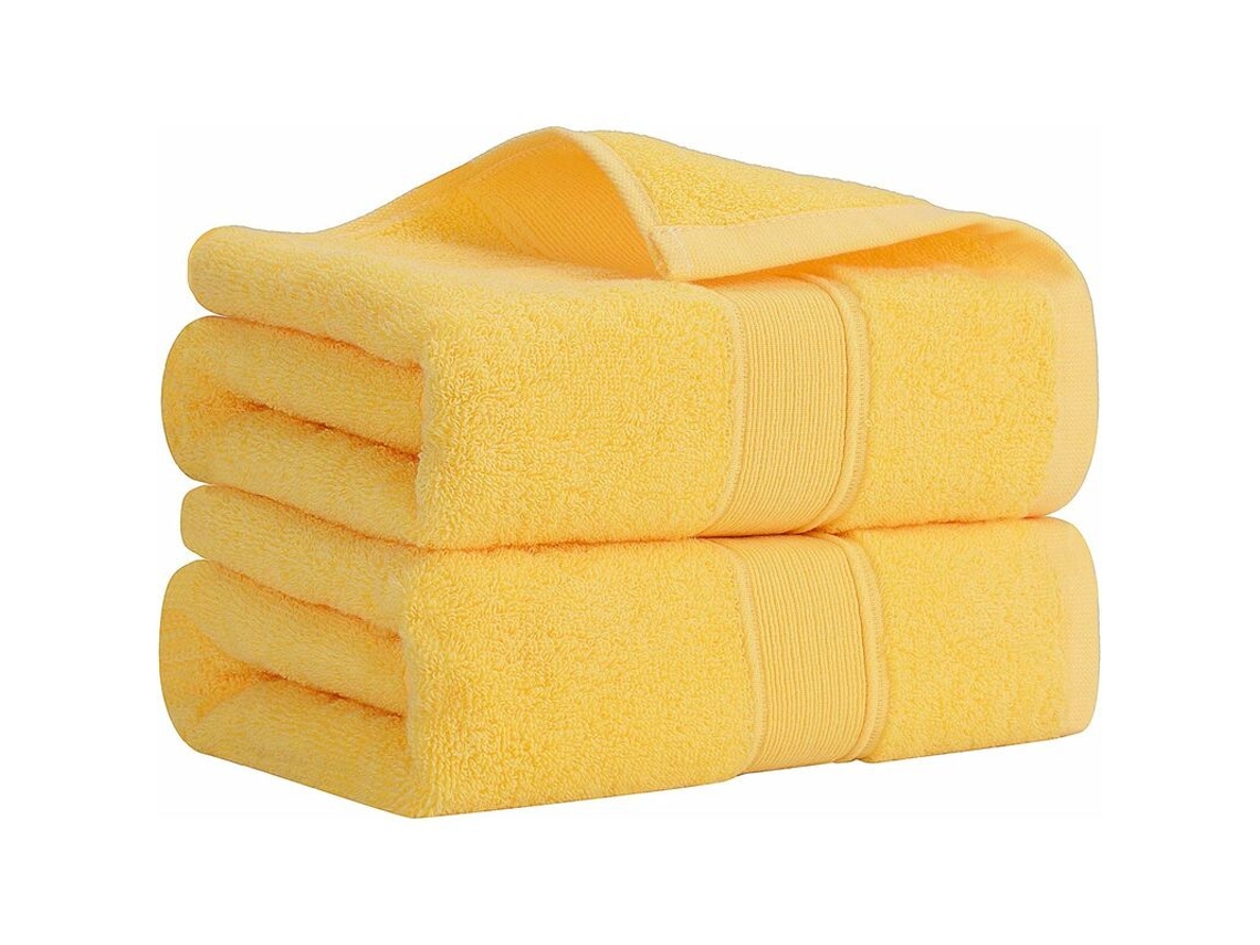 Conjunto de Toalhas, Conjunto de 2 Toalhas de Banho Ultramacias e Altamente Absorventes 34 BRILVIBERA