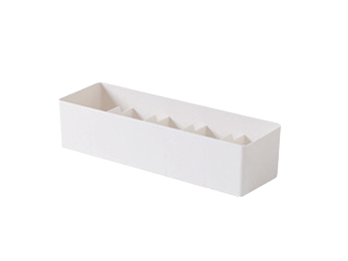 Organizador de gaveta de roupa íntima em plástico com 5 compartimentos para meias e armazenamento empilhável com marca