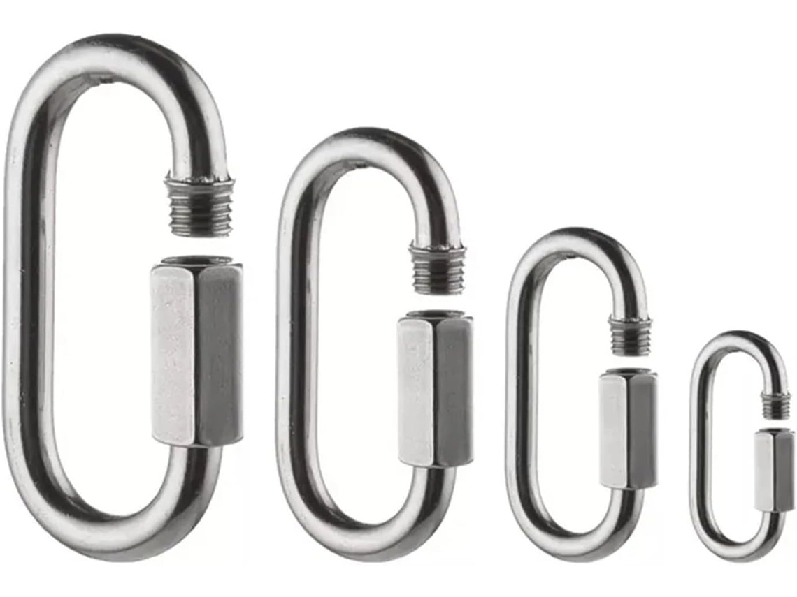 Mosquetão Oval Com Trava Em Aço Inoxidável 304, Elo Rápido, Conector