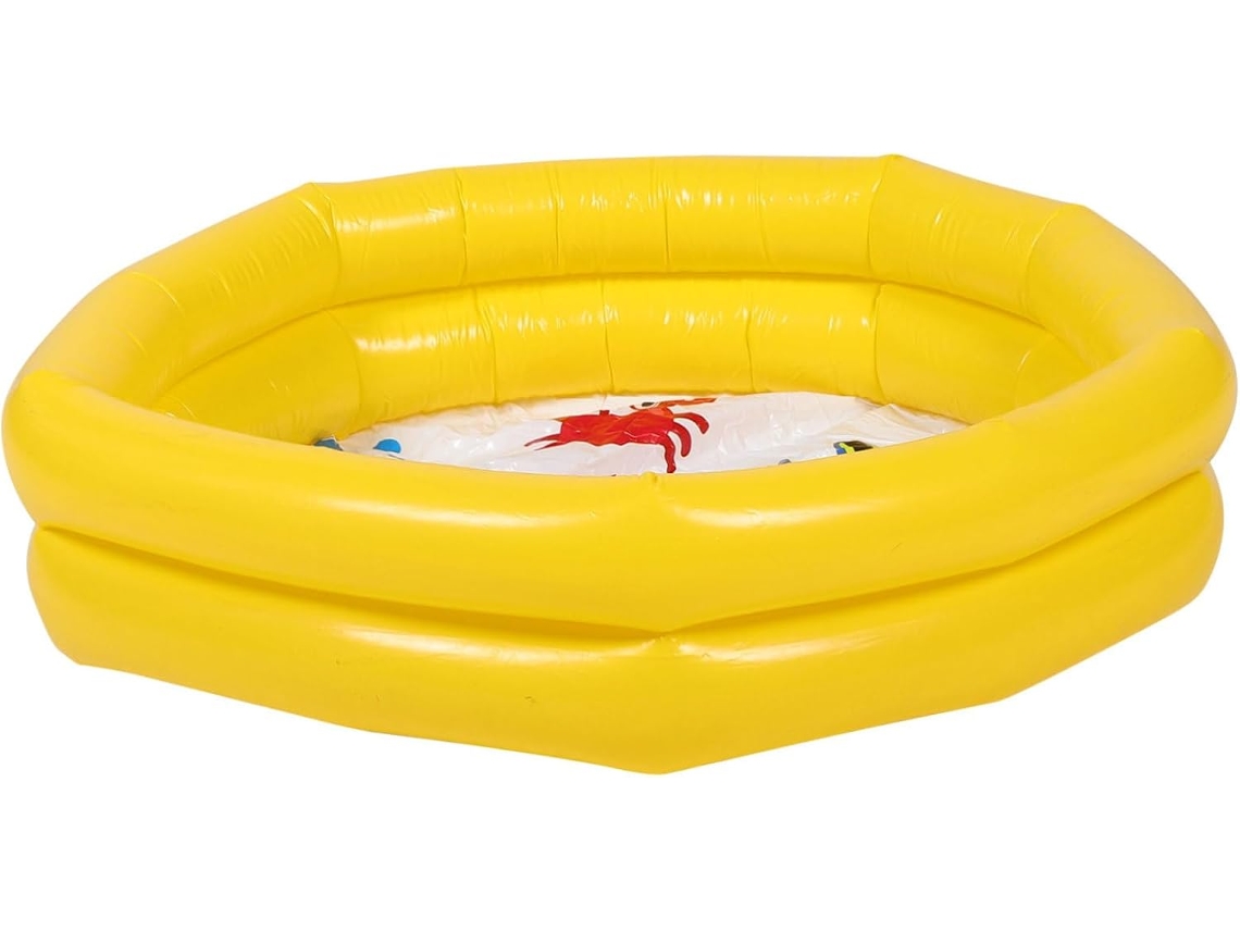 Piscina Inflável Redonda de Pvc para Bebês, Amarela, Ideal Brincadeiras em Ambientes Internos CHABERLU