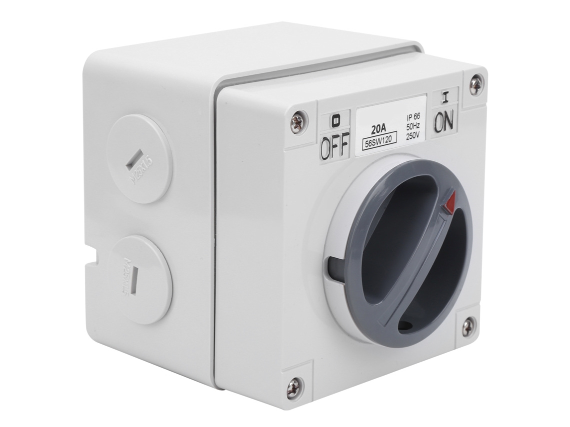 Laxiscreed Interruptor Externo Impermeável Com Tomada E Comutador Rotativo
