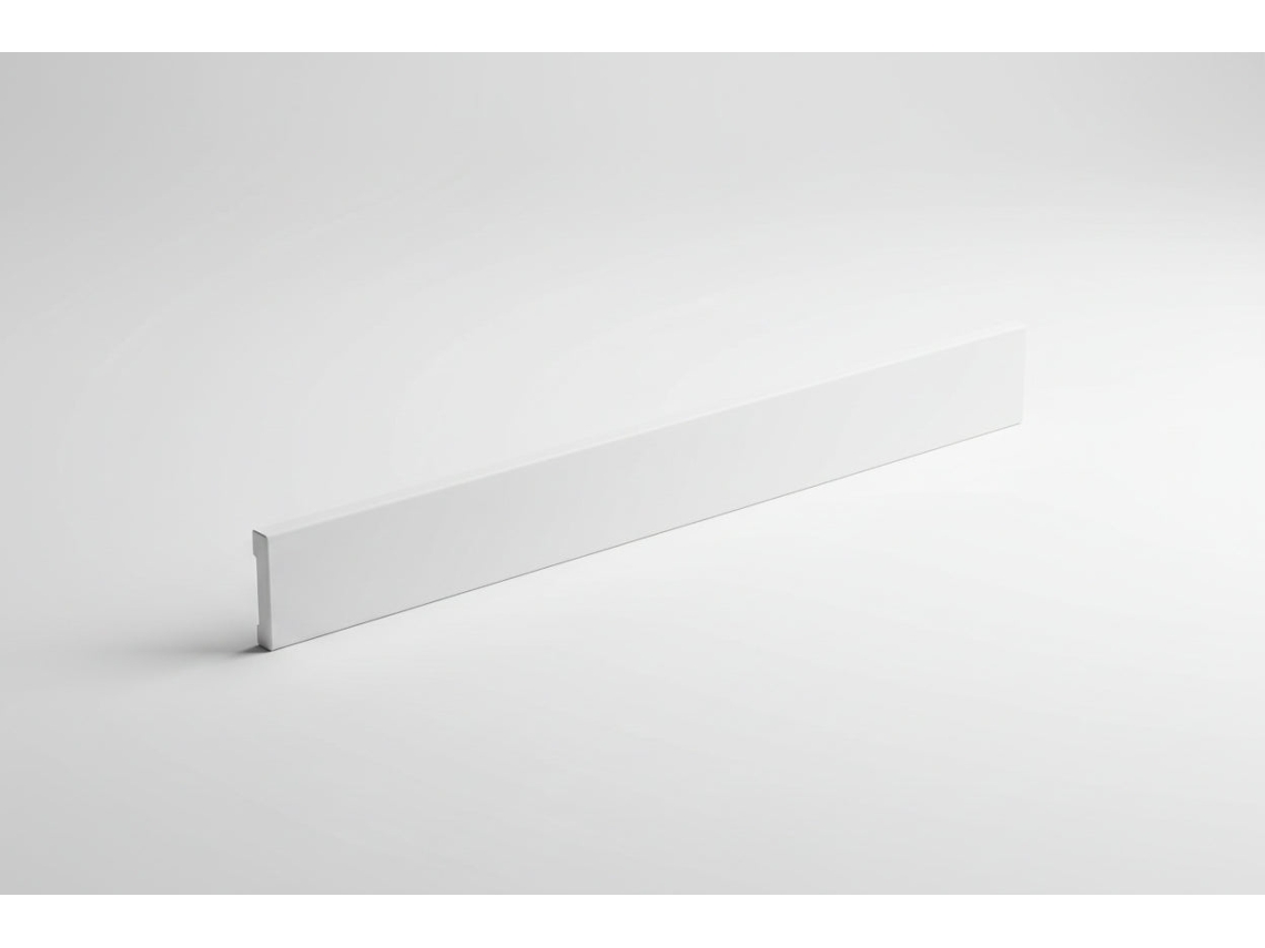 Azulejo Porcelânico Branco Mate 60x8x9,5 Cm Plinthe / Boîte 12 Unidades