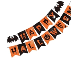 Faixa de “feliz Dia Das Bruxas”, Decorada com Fantasmas, Abóboras e Morcegos, Ideal para Decoração de Festas Preto Laranja, Ergonômico... STELASPLEN