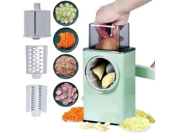 Mandolina manual multifuncional Veva Safe com raladores de legumes e batatas, cortador julienne Slowmoose