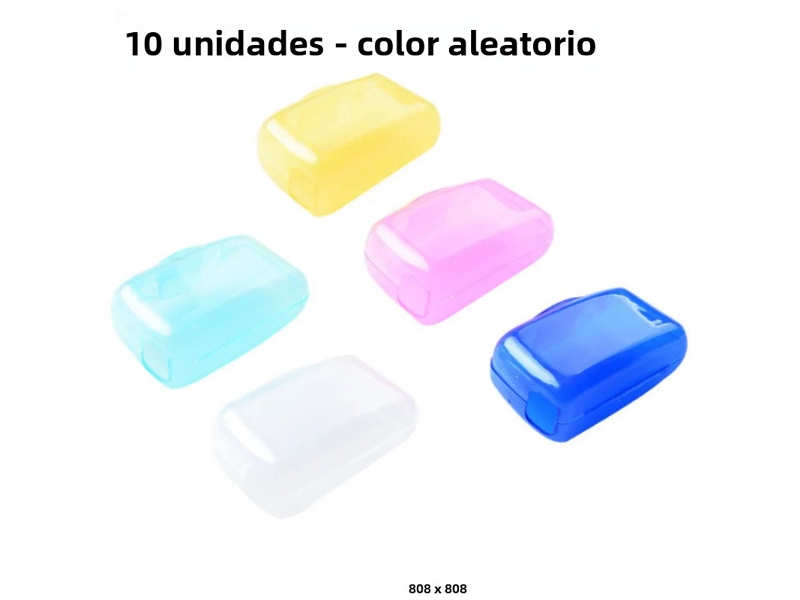 Estojo Portátil Para Escova De Dentes (10 Peças Sortidas) Com Porta-toalha E Capa Para A Cabeça Da Escova.