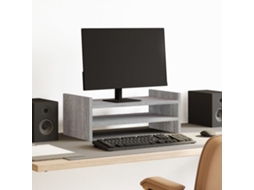 Vidaxl Suporte Monitor 50x27x20cm Derivados De Madeira Cinzento Sonoma
