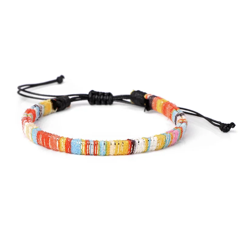 Pulseiras de Casal Artesanais em Estilo Boêmio, com Miçangas e Detalhes Trançados, Ajustáveis. MDUG