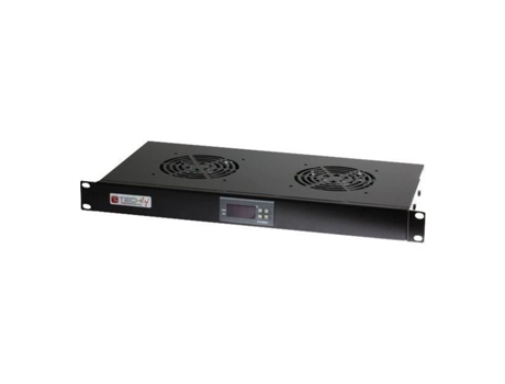 Techly Rack Ventilador Gaveta com 2 Ventiladores Termostato Preto Ral 9005 1U 19 ICINTRACOM