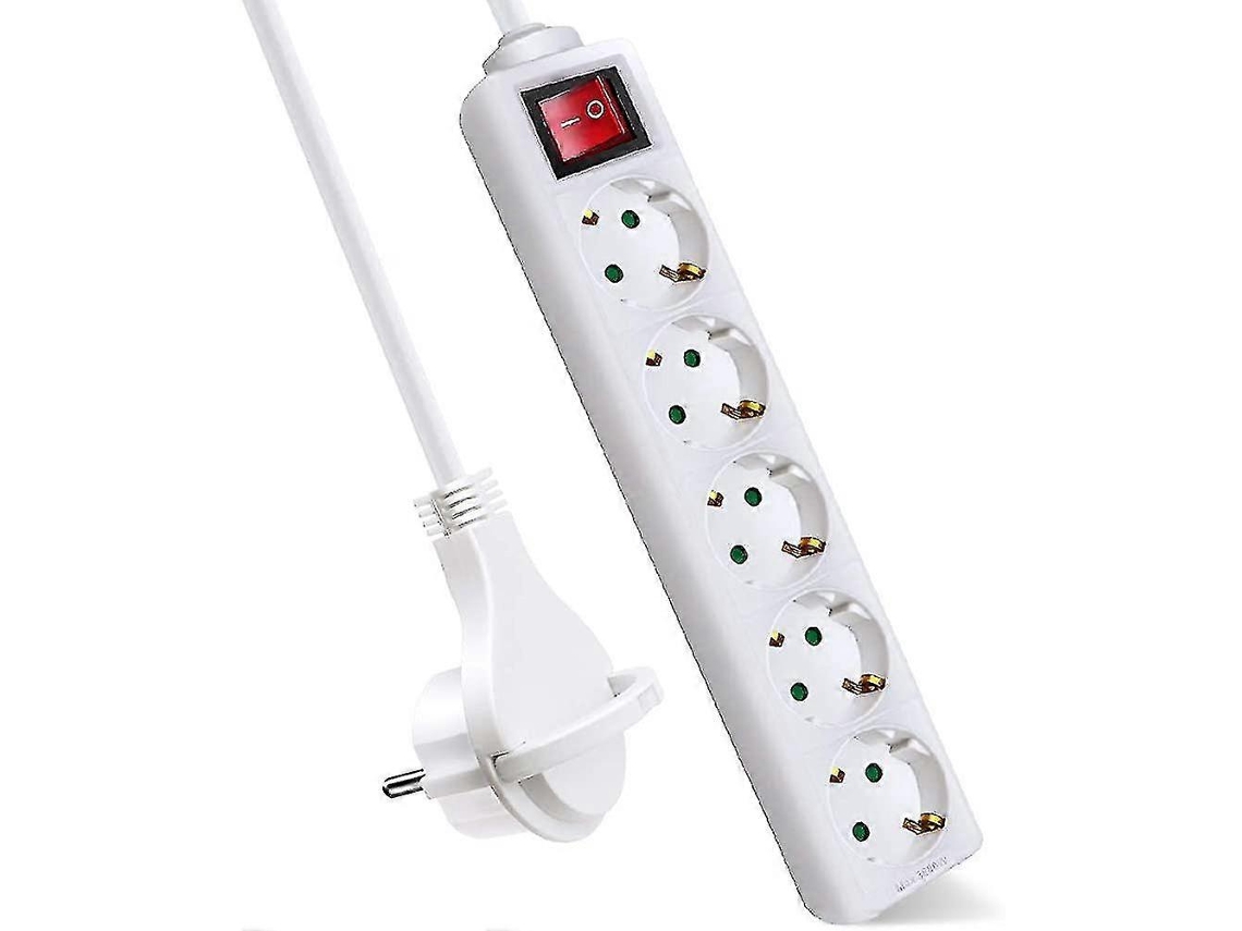 Régua De Tomadas Com 5 Entradas Olysi Shop (tomadas Múltiplas Com Interruptor De Economia De Energia Para Economizar Eletricidade)