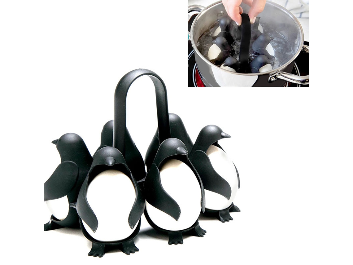 Porta, Ovos Em Formato De Pinguim Para Cozinhar, Armazenar E Servir Ovos Cozidos