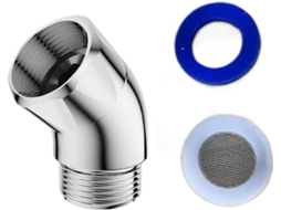 Conjunto De 4 Peças Ajuste Ângulo Chuveiro 135 Graus, Com Conector De Cotovelo 1 2 Polegada E Extensão Universal Para