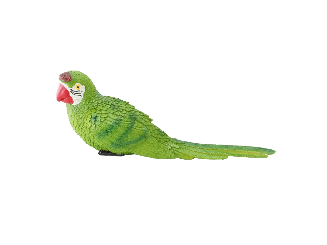 Figura De Papagaio De Resina Para Decoração Jardim Casa Verde