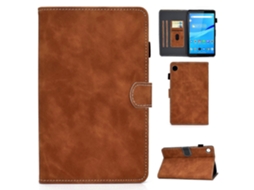 Capa Para Tablet Lenovo Tab M10 3ª Geração Com Textura De Couro Bovino Costurado