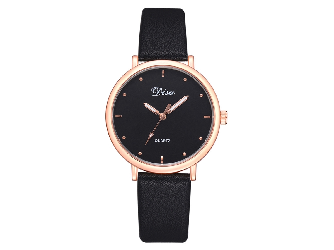 Relógio de Quartzo Feminino Estilo Vintage Pulseira de Couro Pu Clássico Elegante