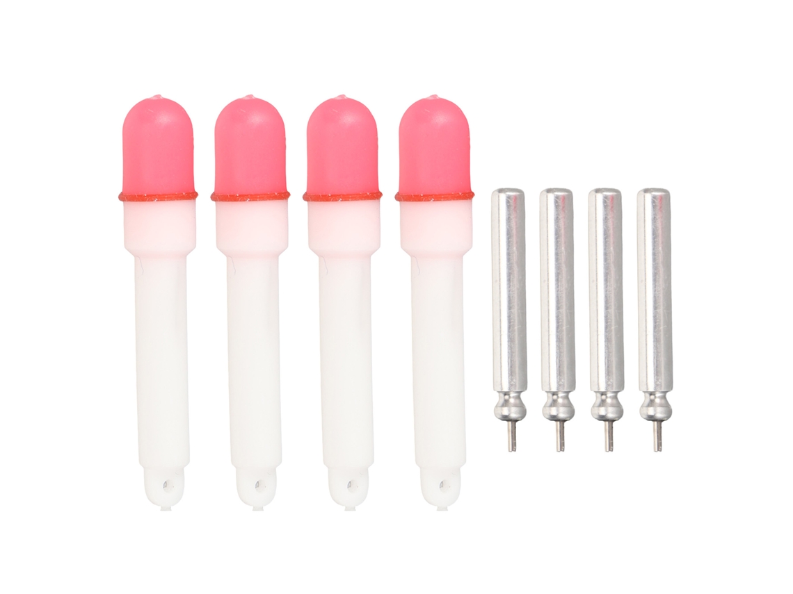4pcs Bastões Luminosos para Pesca Noturna Led Vermelho