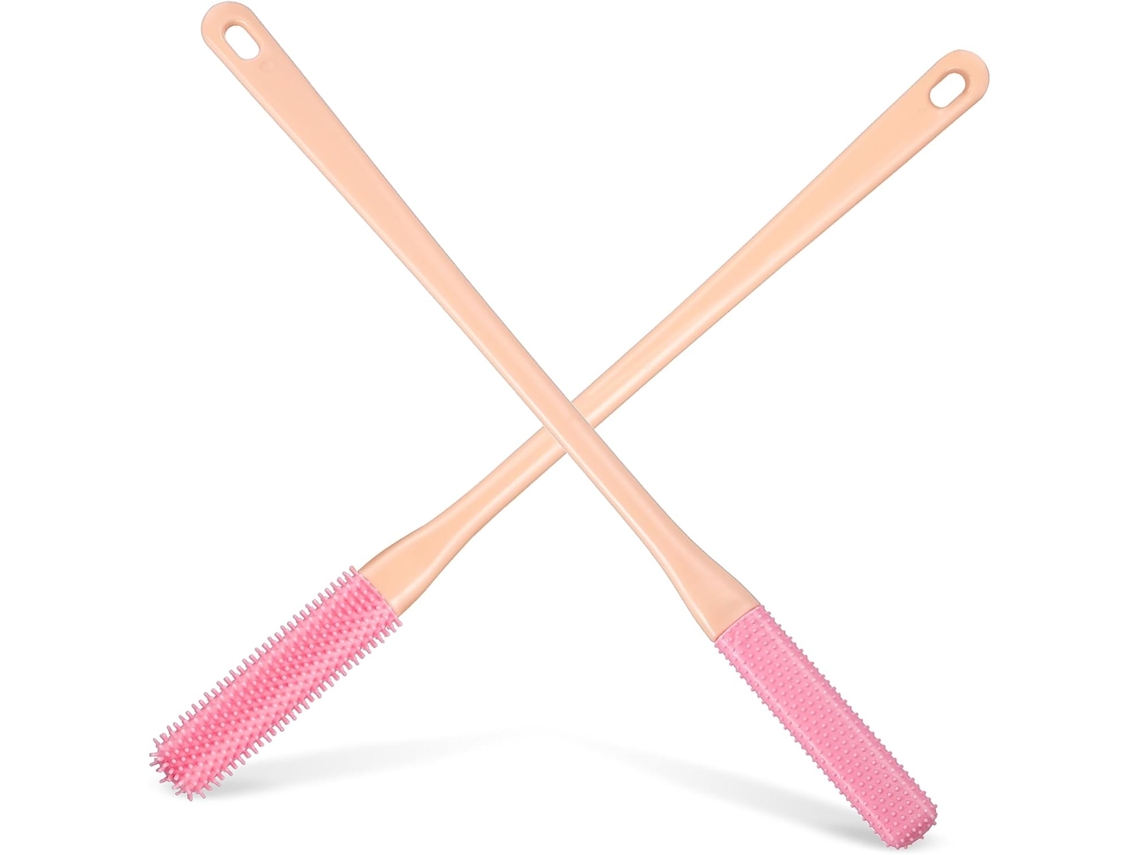 Escova Para Os Pés Callaron De 2 Peças Banho, Limpeza E Esfoliação, Cabo Alongado, Fácil De Usar, Cerdas De Silicone