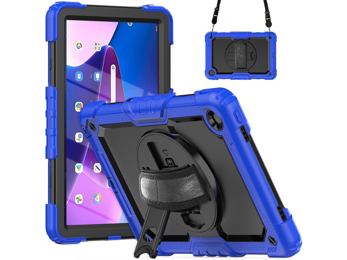 Capa Híbrida De Silicone Para Tablet Lenovo Tab M10 Plus 10.6 Gen 3ª E Lenovo Tab M8 4ª Geração Com Alça De Ombro.