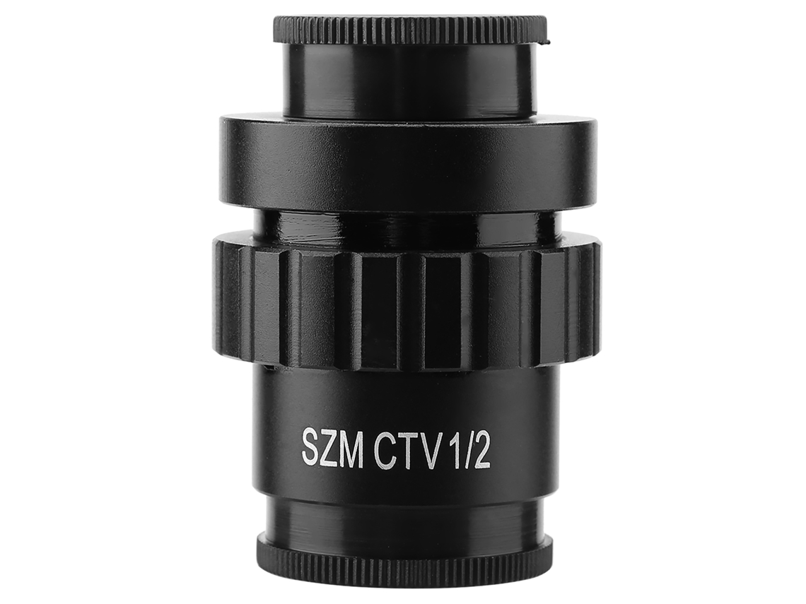 Lente Objetiva Auxiliar 0,5x para Microscópio Estéreo com Adaptador C Mount | S/MARCA