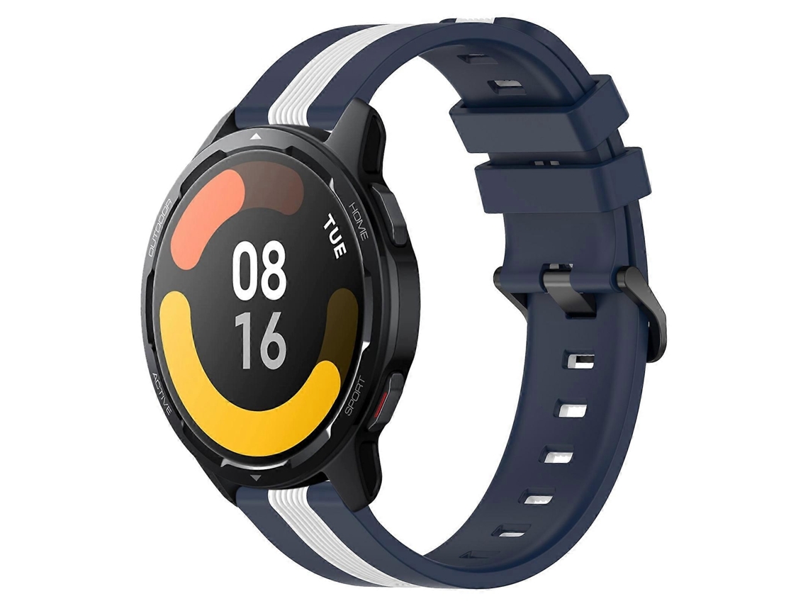 Pulseira De Silicone Bicolor Vertical De 22 Mm Para Xiaomi Mi Watch S1 Active