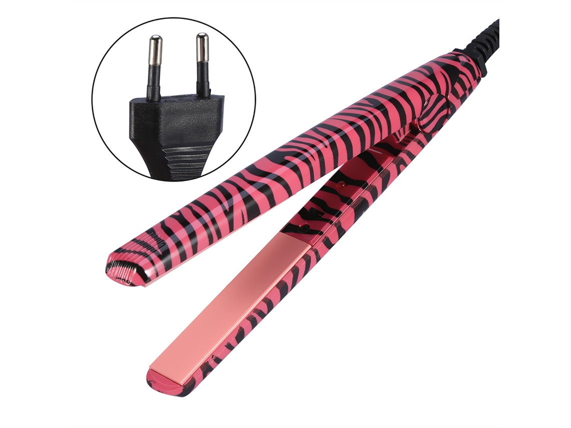 2026 1pc Placa de Alisar Cabelo Portátil Ferramenta de Penteado Elétrica (vermelho Rosa)
