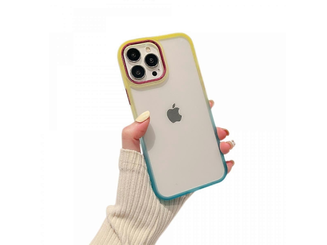Capa Para Iphone 11 Pro Max, Não Amarela Capa Protetora Antichoque Ultrafina, Amarela Azul