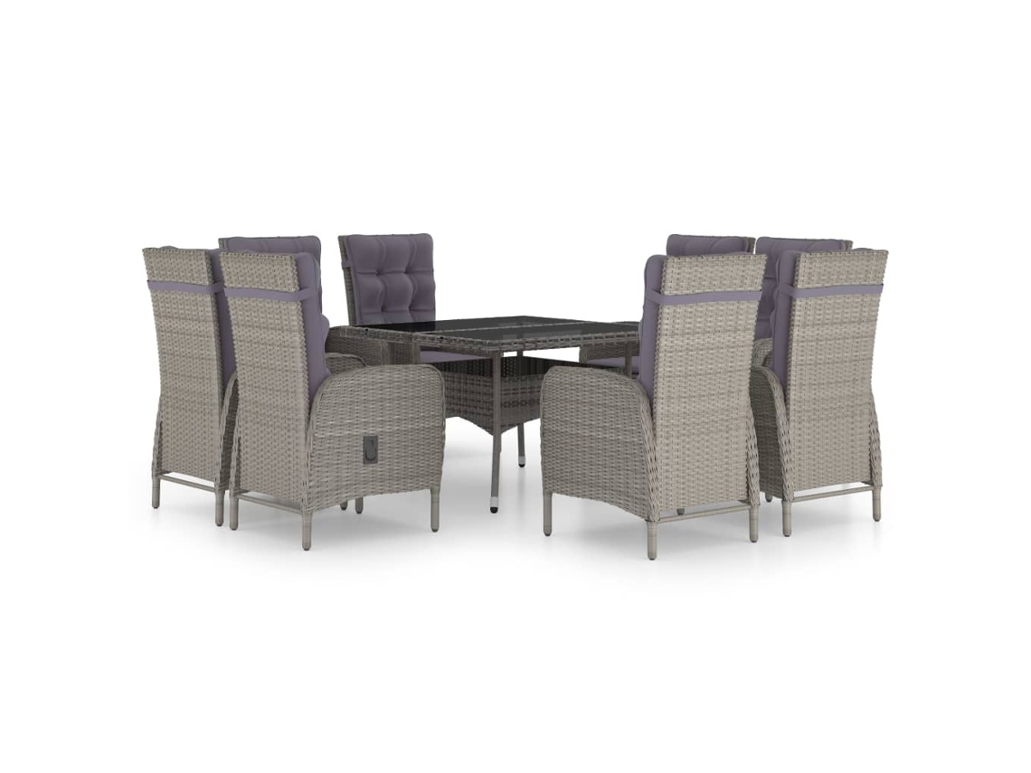 Garden Dining Set, Garden Dining Sets Vidaxl Cinzeto Rattan / Vime (n/a)
