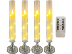 Velas De Led Sem Chama, Alimentadas Por Bateria, Com Efeito De Chama Tremulante Luzes Elétricas Da Gokoco