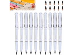 10 Sets Black Technology Peil, Inkless Eternal With Eraser, Black