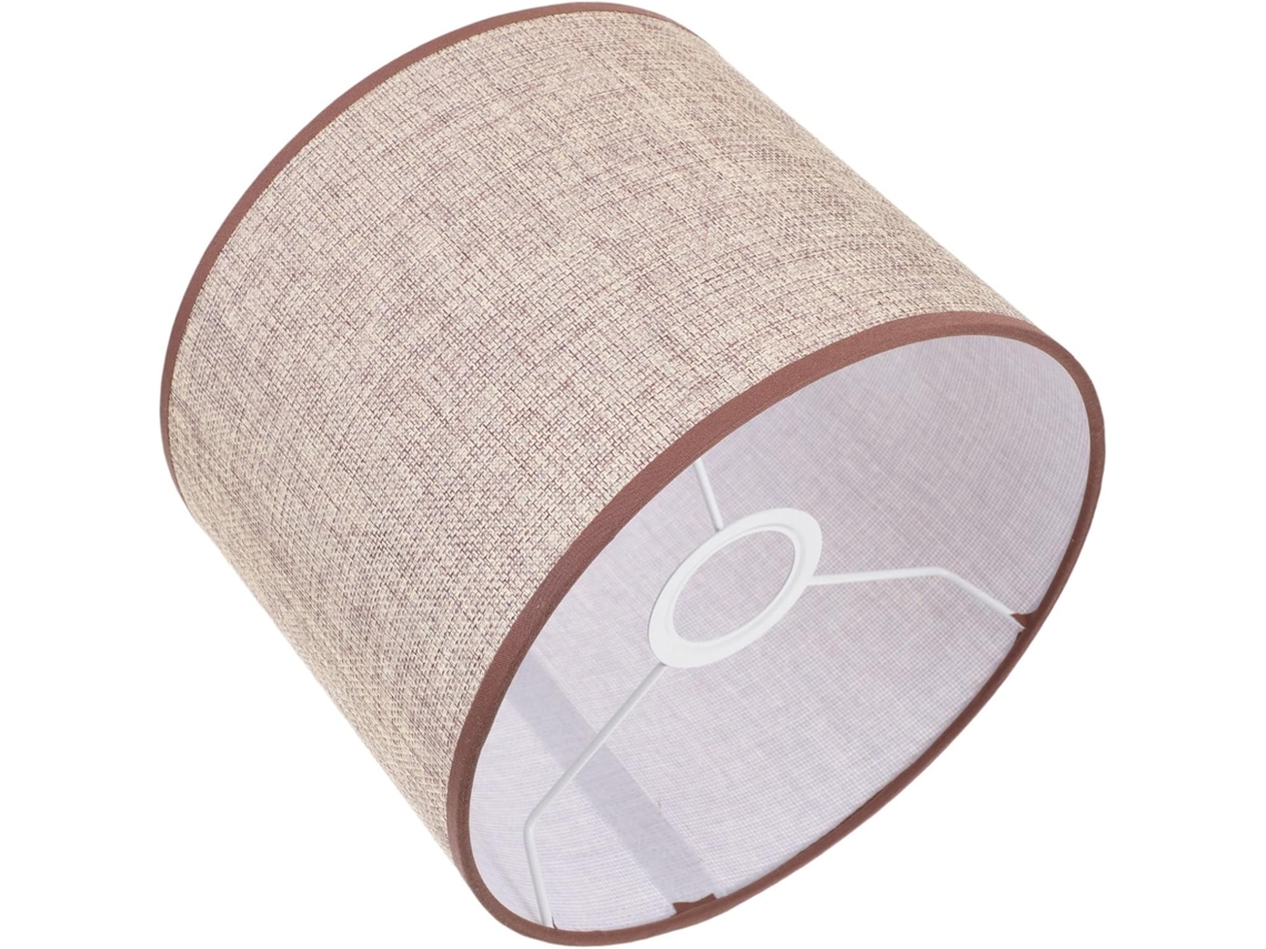 Abajur de Cabeceira Multifuncional de Linho Cor Café, 22 Cm, Estável, para Uso Doméstico e no Escritório, Iluminação Suave. SFUSHOS