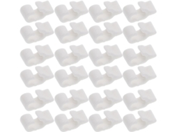 Conjunto De 40 Travas Plástico Branco Para Portas Gaiolas Animais Estimação E Armários Sapatos Montagem Diy