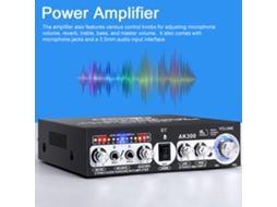 Amplificador De Áudio Estéreo Laxiscreed Para Home Theater Com Bluetooth 5.0 E Alta Potência