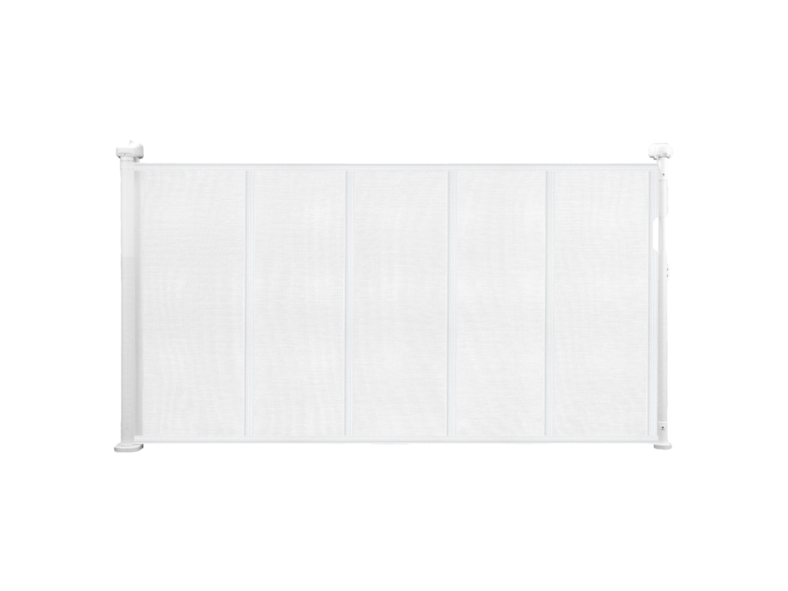 Portão Retrátil Para Bebês, Material De Malha, Instalação Ajustável, Branco, 110inch-a