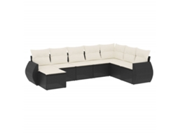 Garden Sofa Set, Garden Sofa Sets Vidaxl Preto Rattan / Vime (n/a)