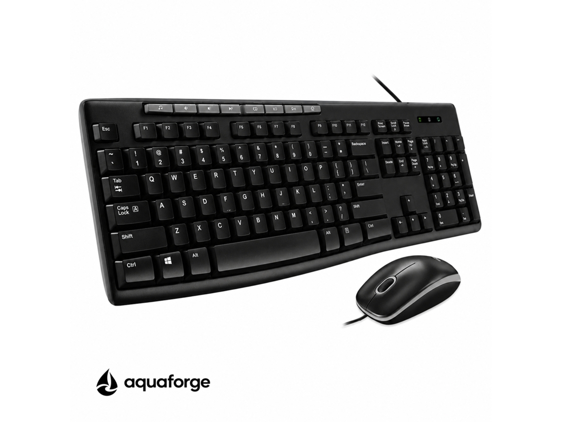 Kit Teclado E Rato Usb Com Fio, Para Escritório