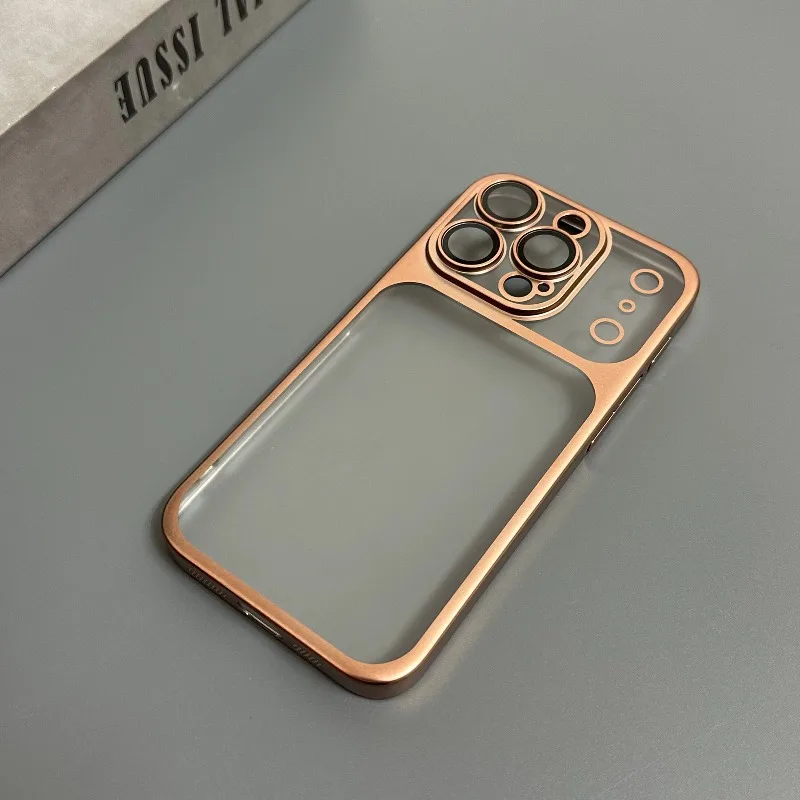 Capa Fosca Para Iphone 17 Air (dourado Deserto), Com Protetor De Lente E Resistente A Impactos.