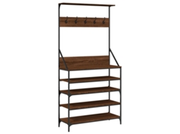 Clothes Rack, Clothes Racks Vidaxl Marrom Madeira Processada (90 X 34 X 184 Cm)