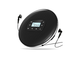 Walkman portátil com CD, recarregável, tela sensível ao toque inteligente, tocador de CD, display digital, alto-falante estéreo Slowmoose