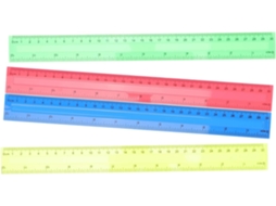 Lurelia Régua Plástica 8 Peças 30 Cm Com Durável Para Escola