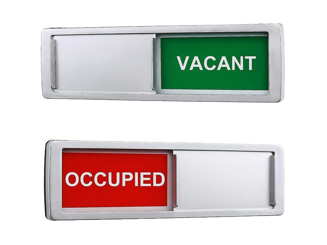 2026 placa Indicadora de Porta Deslizante Aberto/fechado com Magnético e Adesivo para Comércio Escritório Banheiro Preto