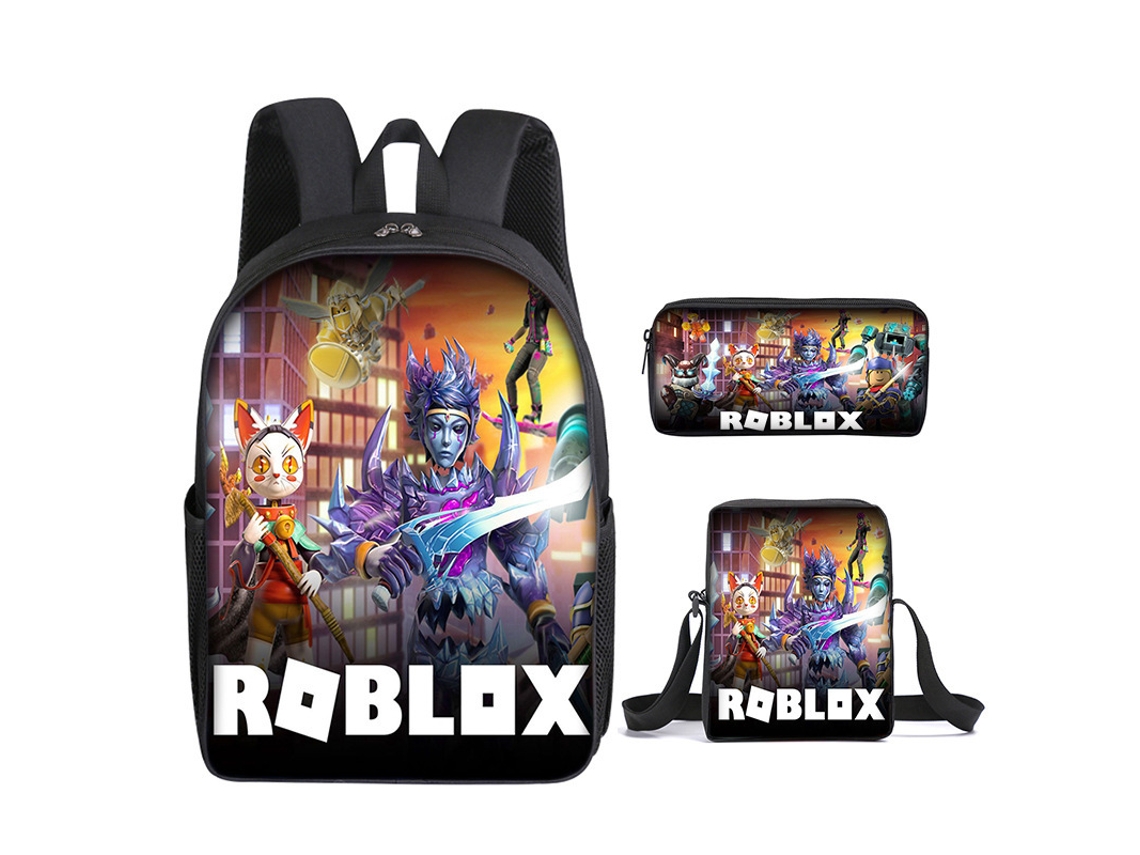 Conjunto Escolar 3 Peças, Estampa De Desenho Animado Com Mochila