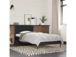 Vidaxl Estrutura de Cama 90x190 Cm Derivados de Madeira e Metal Preto