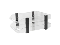 Prato para Arquivos de Mesa Acrílico Transparente S/MARCA