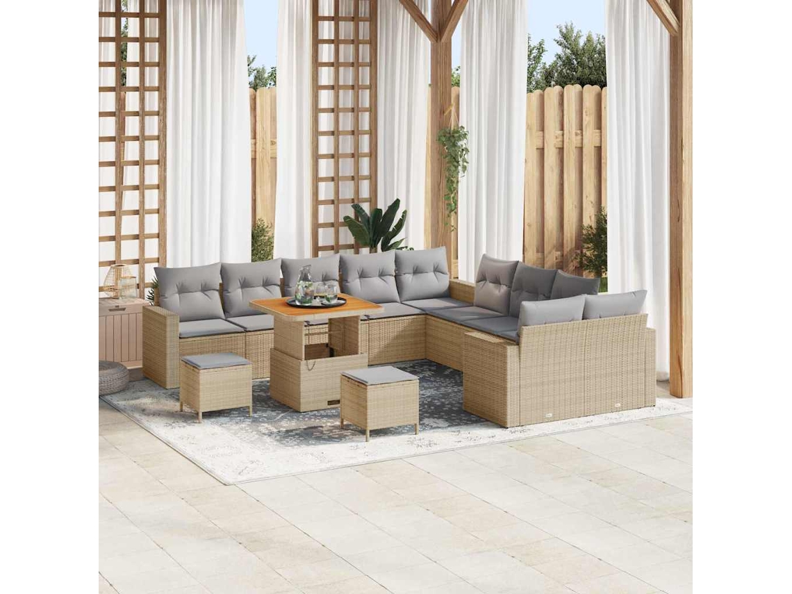 Vidaxl Conjunto De Sofá De Jardim 17 Unid. 10-número De Lugares
