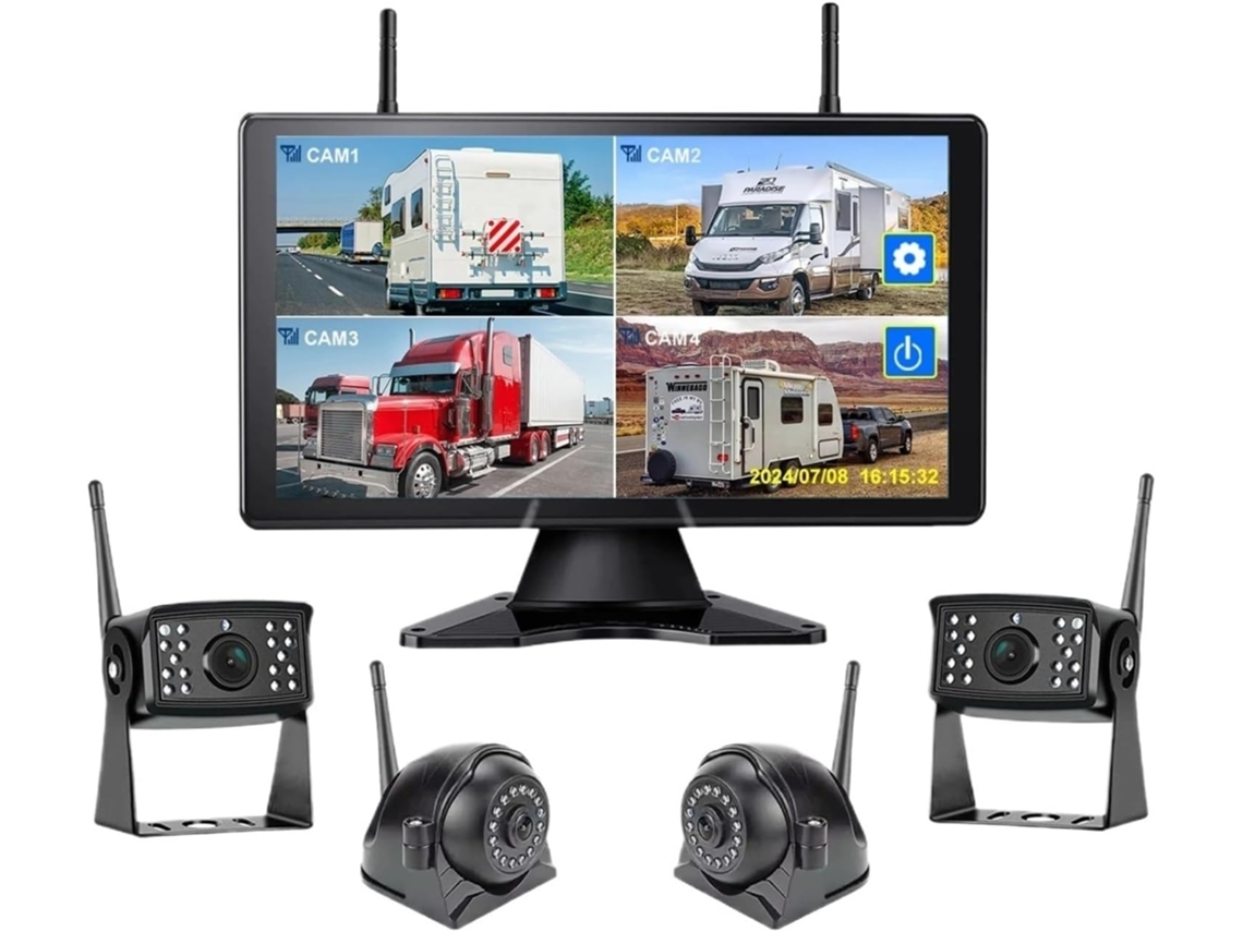 Monitor de Ponto Cego Digital Sem Fio de 10 Polegadas com Tela Sensível Ao Toque e Câmera. SFUSHOS