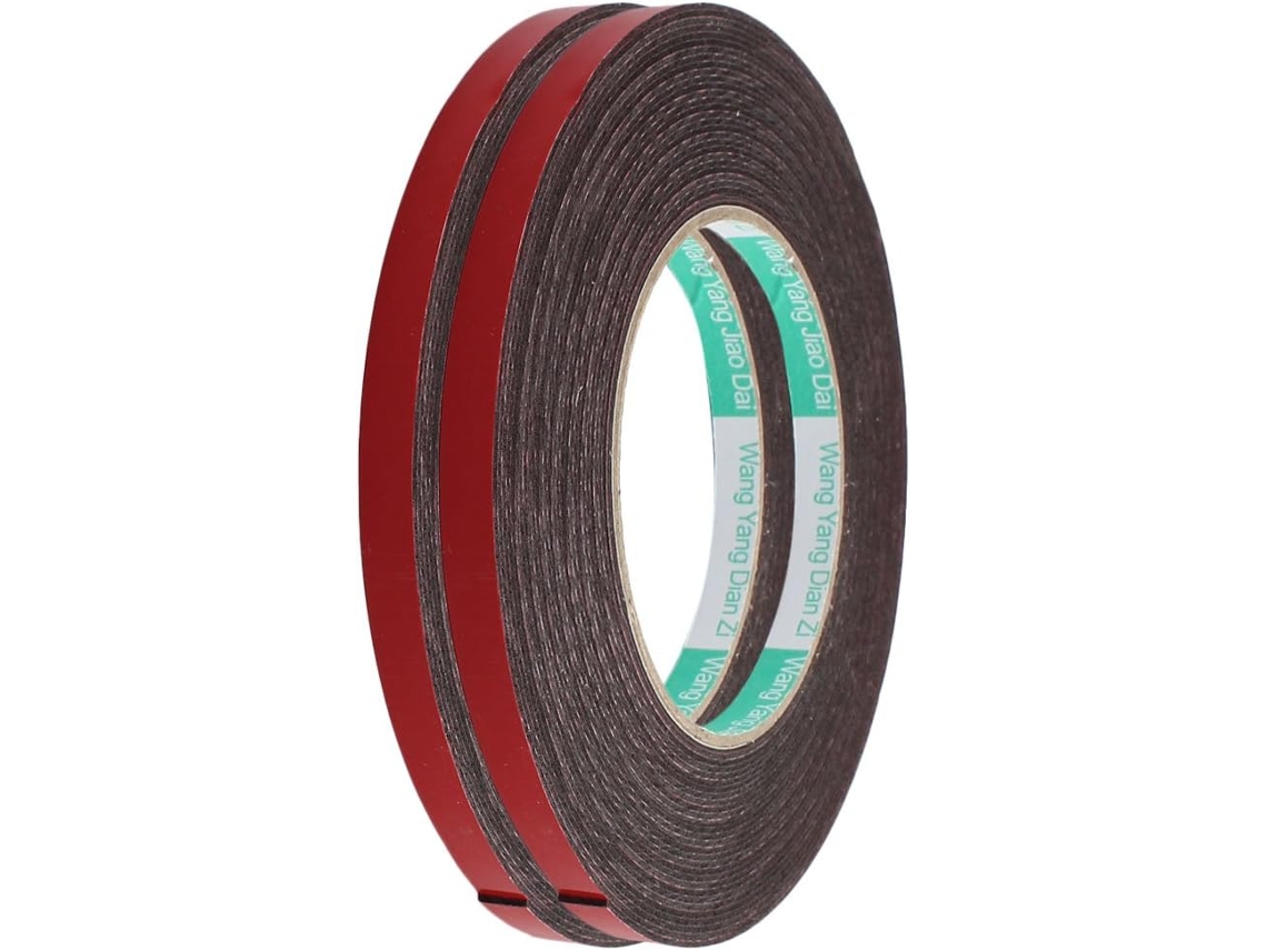 2 Unidades de Fita Adesiva de Espuma Esponjosa Resistente a Impactos, Face Única, 8 Mm X 1 Mm, 10 M CHABERLU