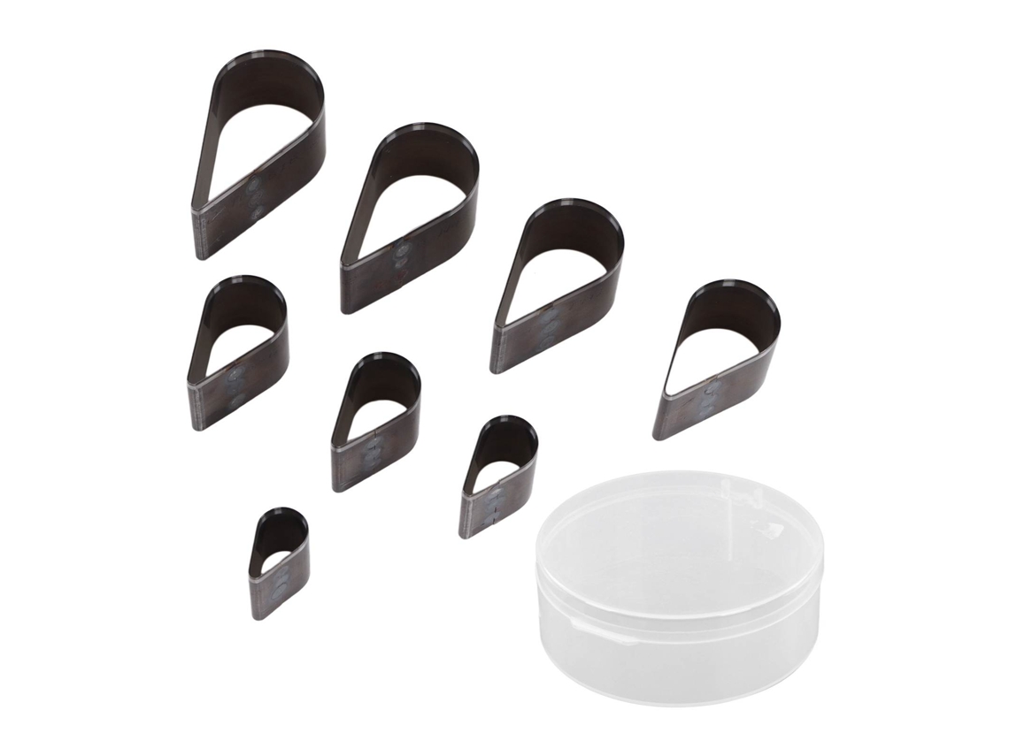 Yuru conjunto de 8 Matrizes de Corte de Couro Lágrima Punção Manual Moldes Ferramentas Artesanais Diy Aço em Liga