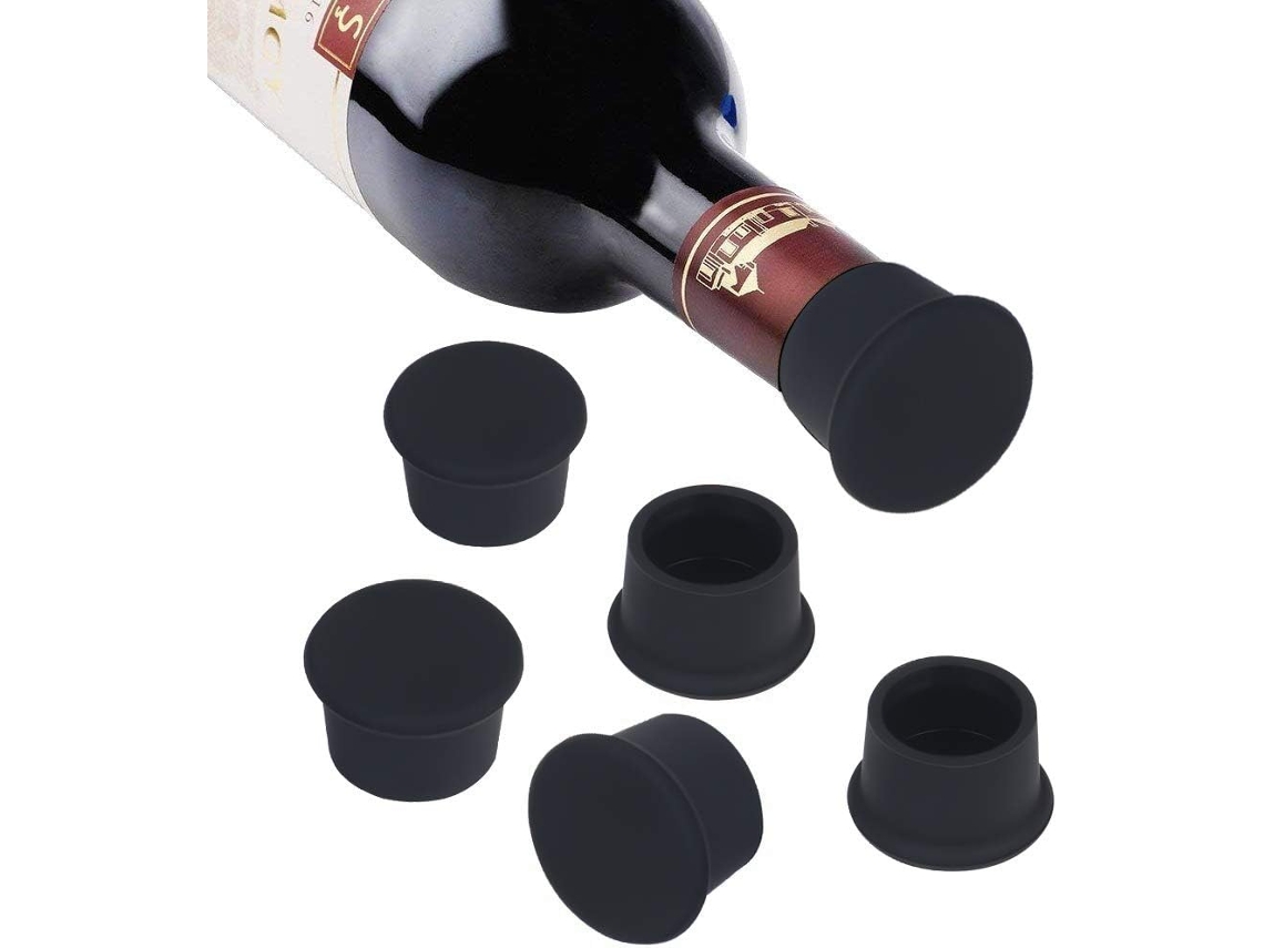 6 Rolhas de Silicone para Vinho, Cerveja BRILVIBERA