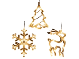 Luzes de Natal Led para Janela com Ventosas e Pendente LAXISCREED