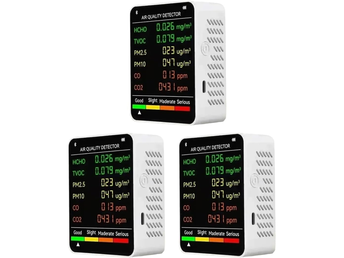 Conjunto De 3 Peças Para Teste De Qualidade Do Ar Em Mesa