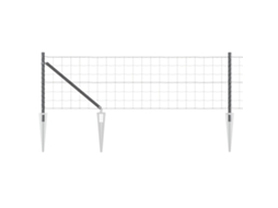 Conjunto 1 Cerca Externa Vidaxl Cinzento Aço (10 X 0,8 M)